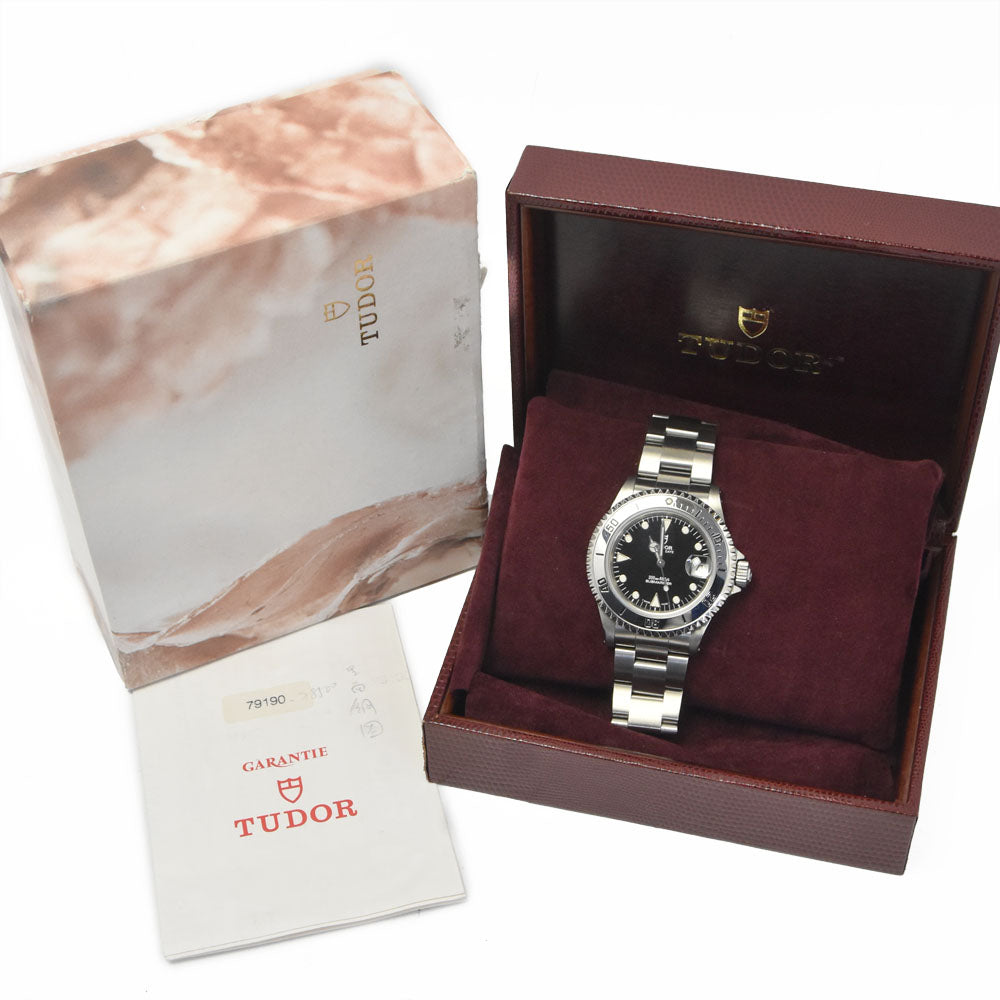 with paper TUDOR Submarina Date 79190 black Dial Automatic Men's
 Watch R#149292