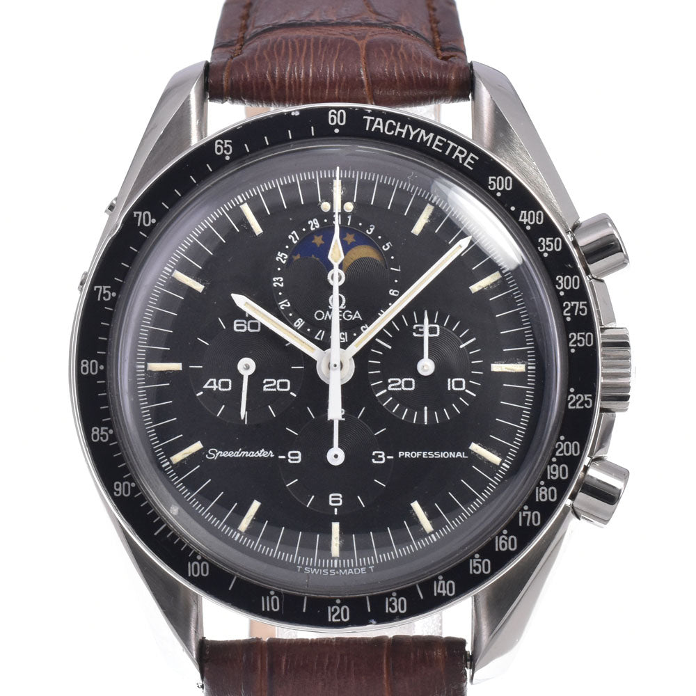OMEGA speedmaster moon phase 345.0809 vintage Cal.866 Chronograph black Dial Hand Winding Men's
 Watch Z#149293
