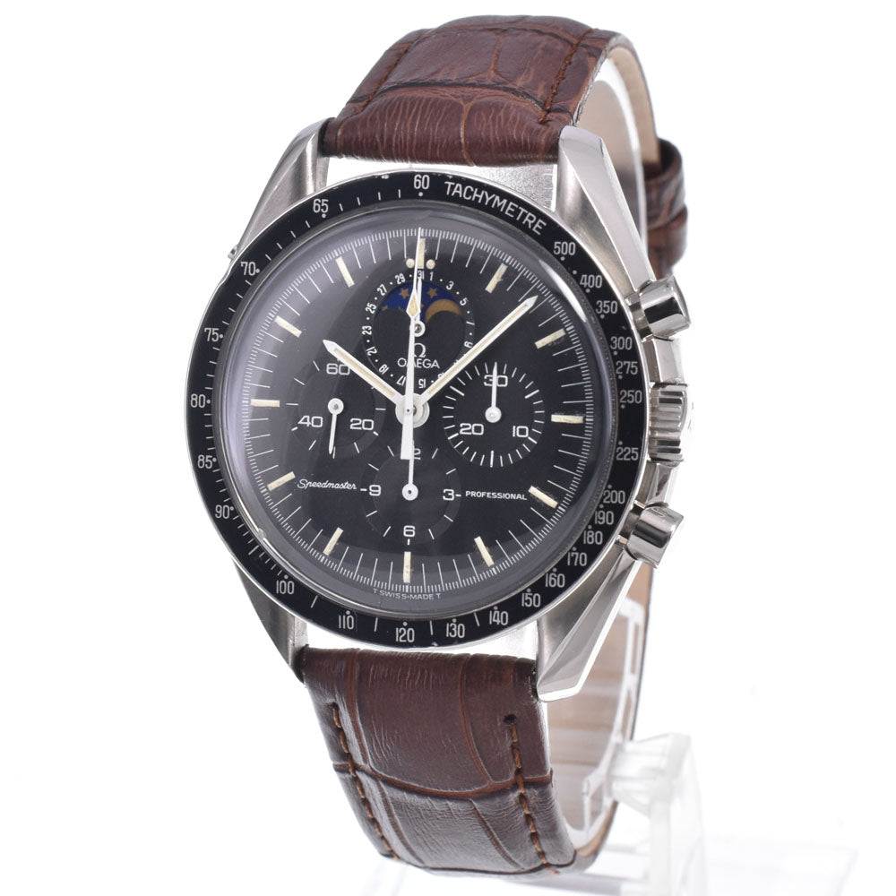 OMEGA speedmaster moon phase 345.0809 vintage Cal.866 Chronograph black Dial Hand Winding Men's
 Watch Z#149293