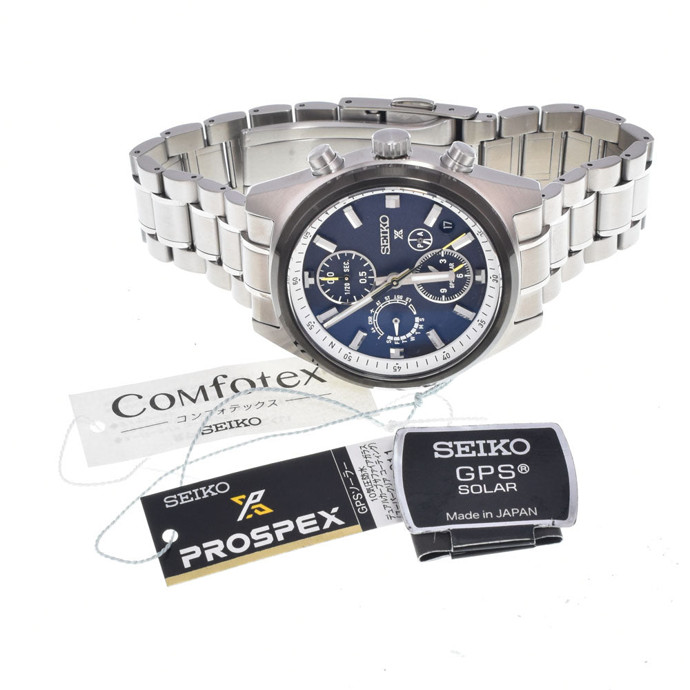 SEIKO Prospex Speed Timer SBED011/5X83-0AH00-1 Date black Dial GPS Solar Men's
 Watch R#149298