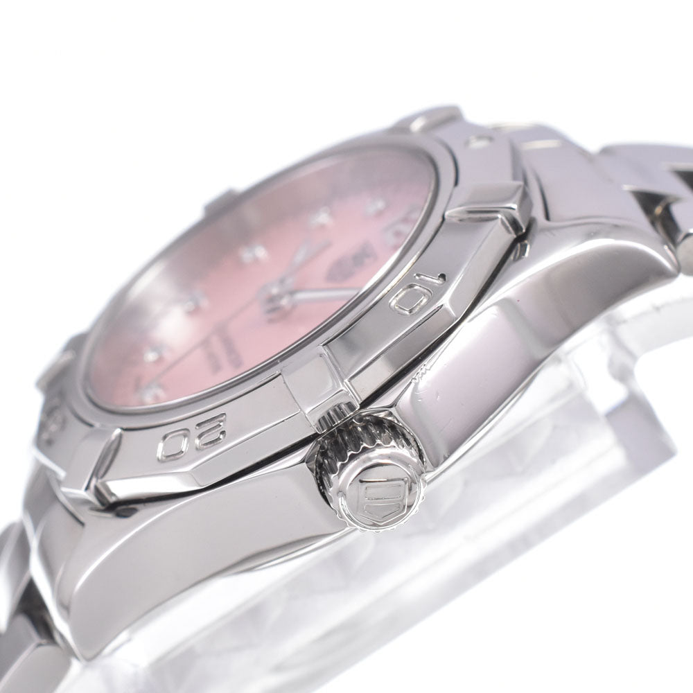 TAG HEUER Aqua racer WAF141A 10P diamond Pink shell Dial Quartz Ladies
 Watch R#149299