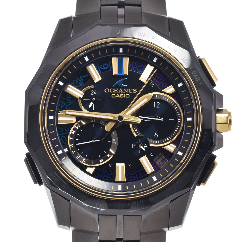 with paper CASIO Manta SG1000 Series OCW-SG1000ZE-1AJR World limited 350 black Dial Radio Sync Solar Men's
 Watch Q#149300