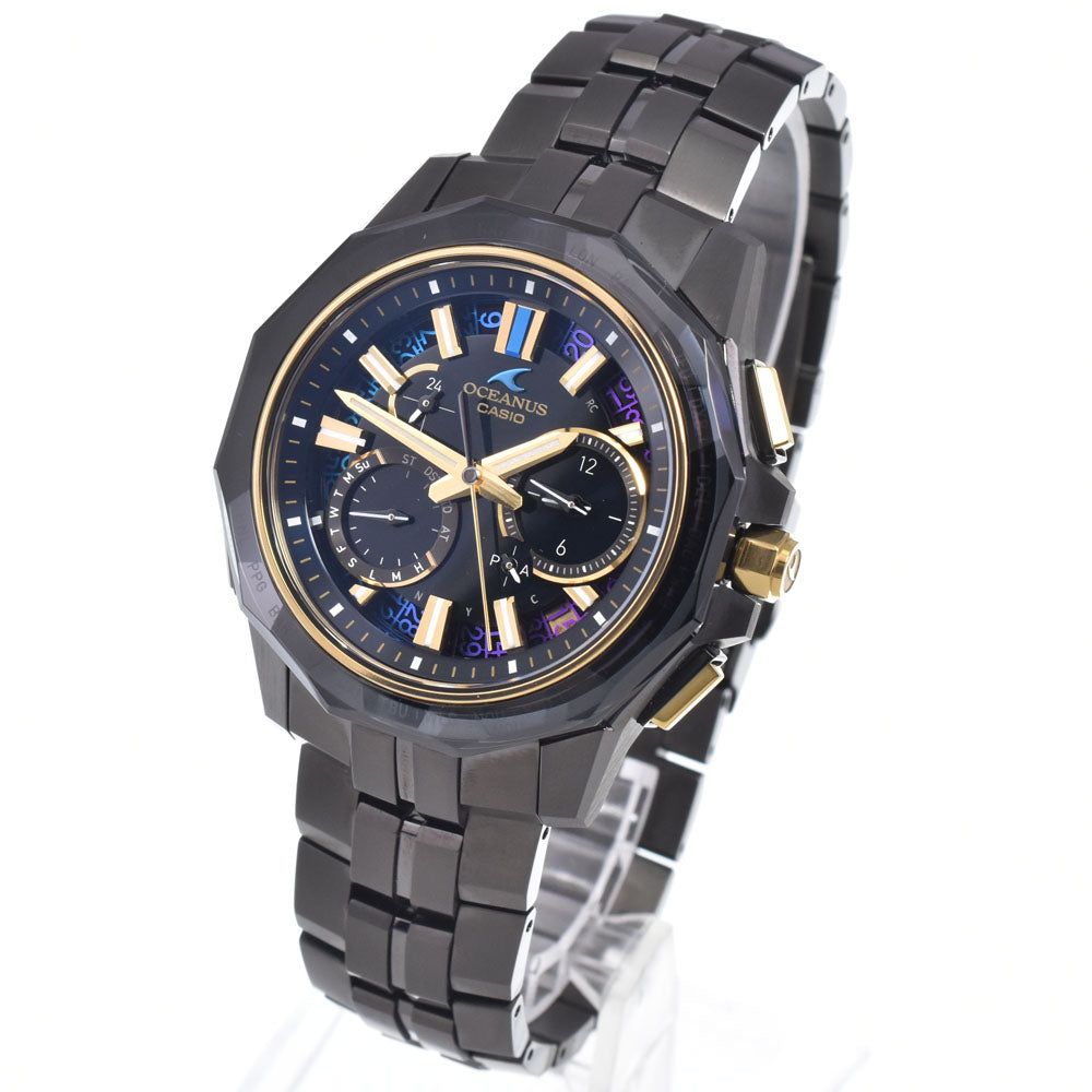 with paper CASIO Manta SG1000 Series OCW-SG1000ZE-1AJR World limited 350 black Dial Radio Sync Solar Men's
 Watch Q#149300