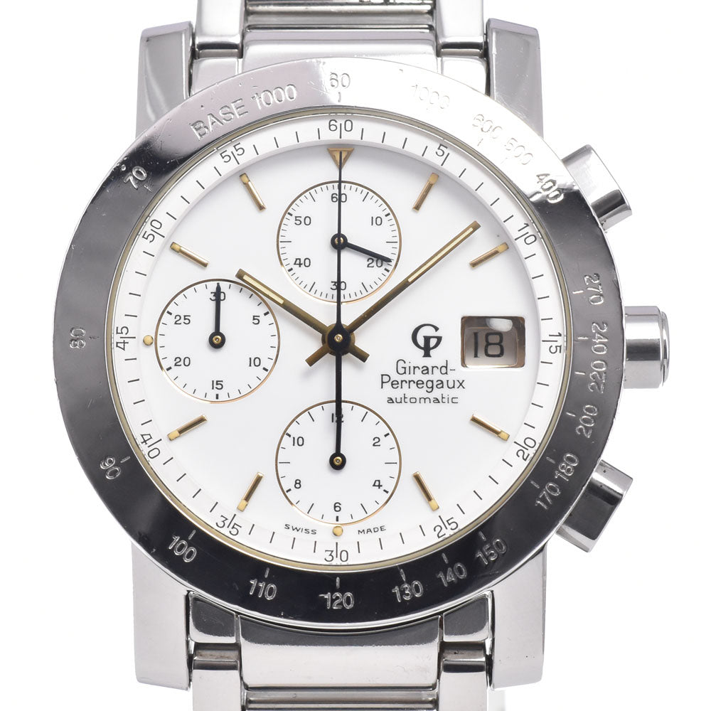 GIRARD-PERREGAUX Gold Plated 7000 7000GBM Chronograph Date white Dial Automatic Men's
 Watch Q#149304