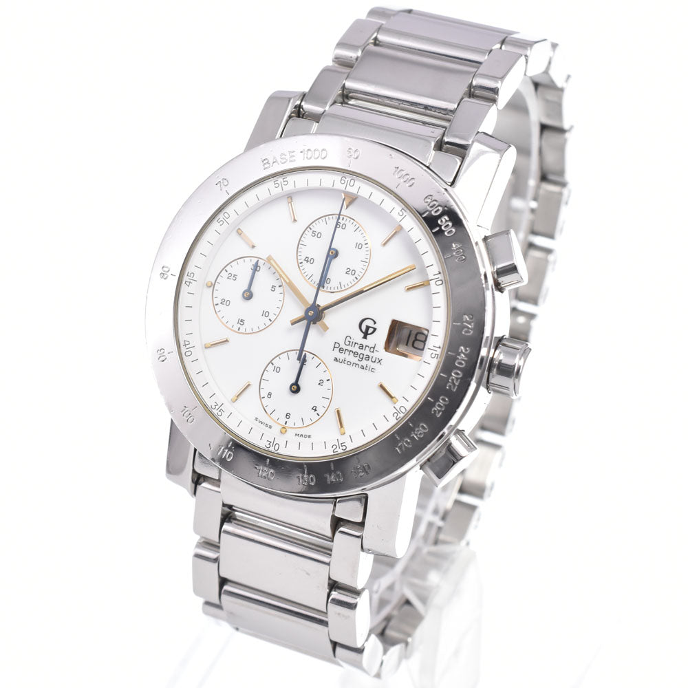 GIRARD-PERREGAUX Gold Plated 7000 7000GBM Chronograph Date white Dial Automatic Men's
 Watch Q#149304