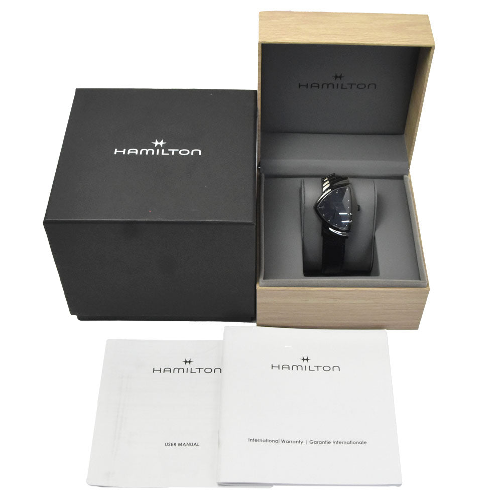 HAMILTON Ventura H244010 black Dial Quartz Men's
 Watch R#149308