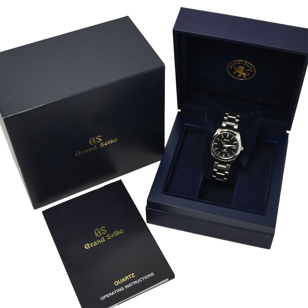 SEIKO Grand Seiko 9F62-0AB0 Date black Dial Quartz Men's
 Watch Q#149310