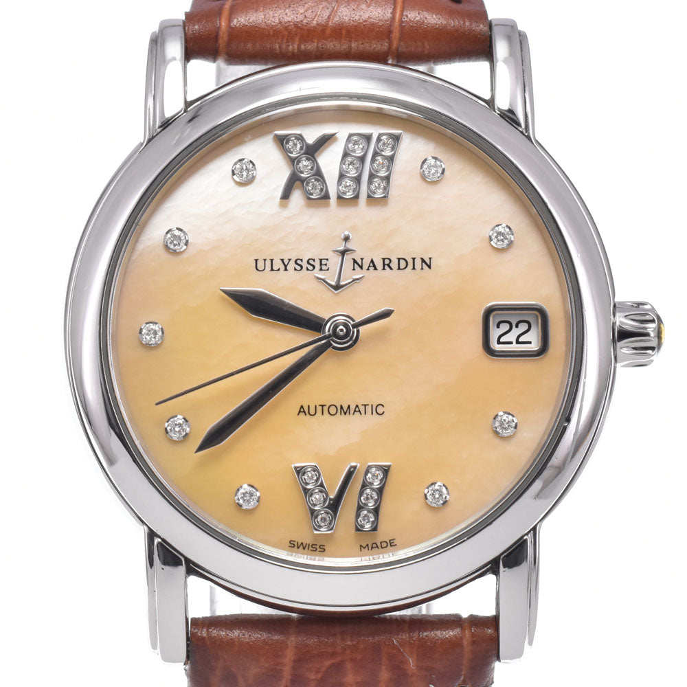 with paper Ulysse Nardin San Marco 133-88-9 diamond Yellow shell Dial Automatic Ladies
 Watch Q#149311