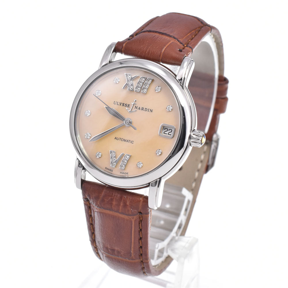 with paper Ulysse Nardin San Marco 133-88-9 diamond Yellow shell Dial Automatic Ladies
 Watch Q#149311
