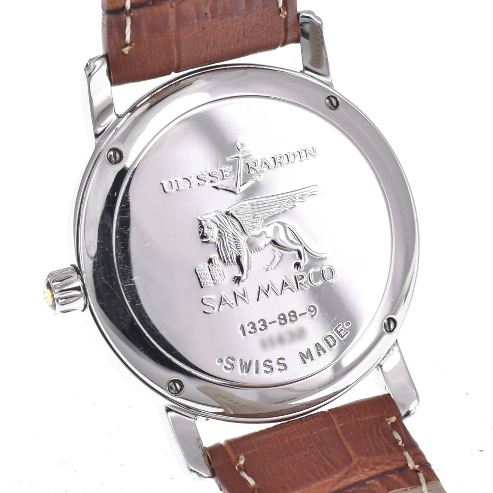 with paper Ulysse Nardin San Marco 133-88-9 diamond Yellow shell Dial Automatic Ladies
 Watch Q#149311