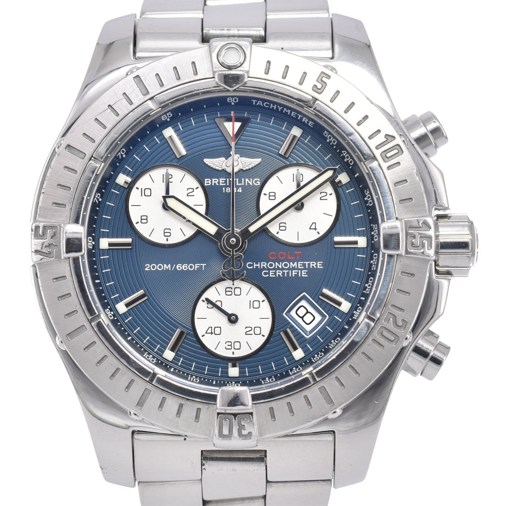 BREITLING Colt Chronograph A73380 Date blue Dial Quartz Men's
 Watch L#149316