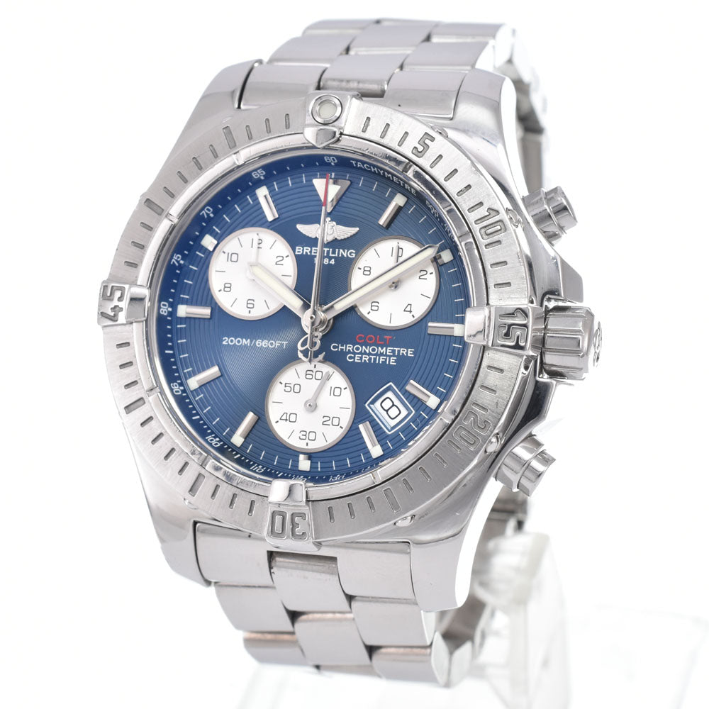 BREITLING Colt Chronograph A73380 Date blue Dial Quartz Men's
 Watch L#149316