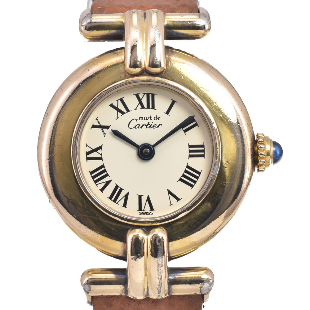 CARTIER Must Collize Vermeil Ivory Dial Quartz Ladies
 Watch D#149319