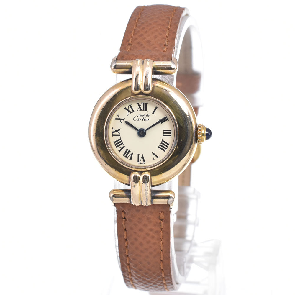 CARTIER Must Collize Vermeil Ivory Dial Quartz Ladies
 Watch D#149319