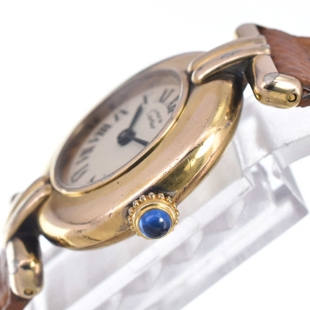 CARTIER Must Collize Vermeil Ivory Dial Quartz Ladies
 Watch D#149319