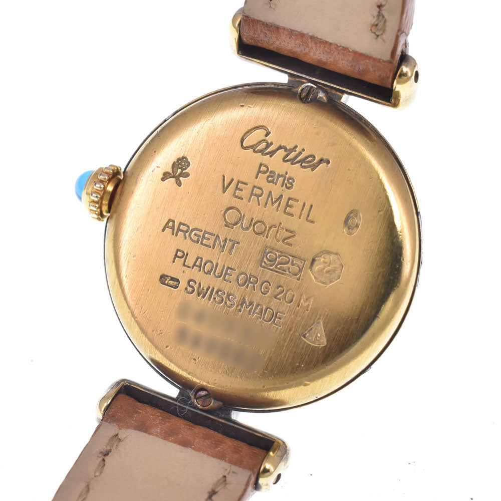 CARTIER Must Collize Vermeil Ivory Dial Quartz Ladies
 Watch D#149319