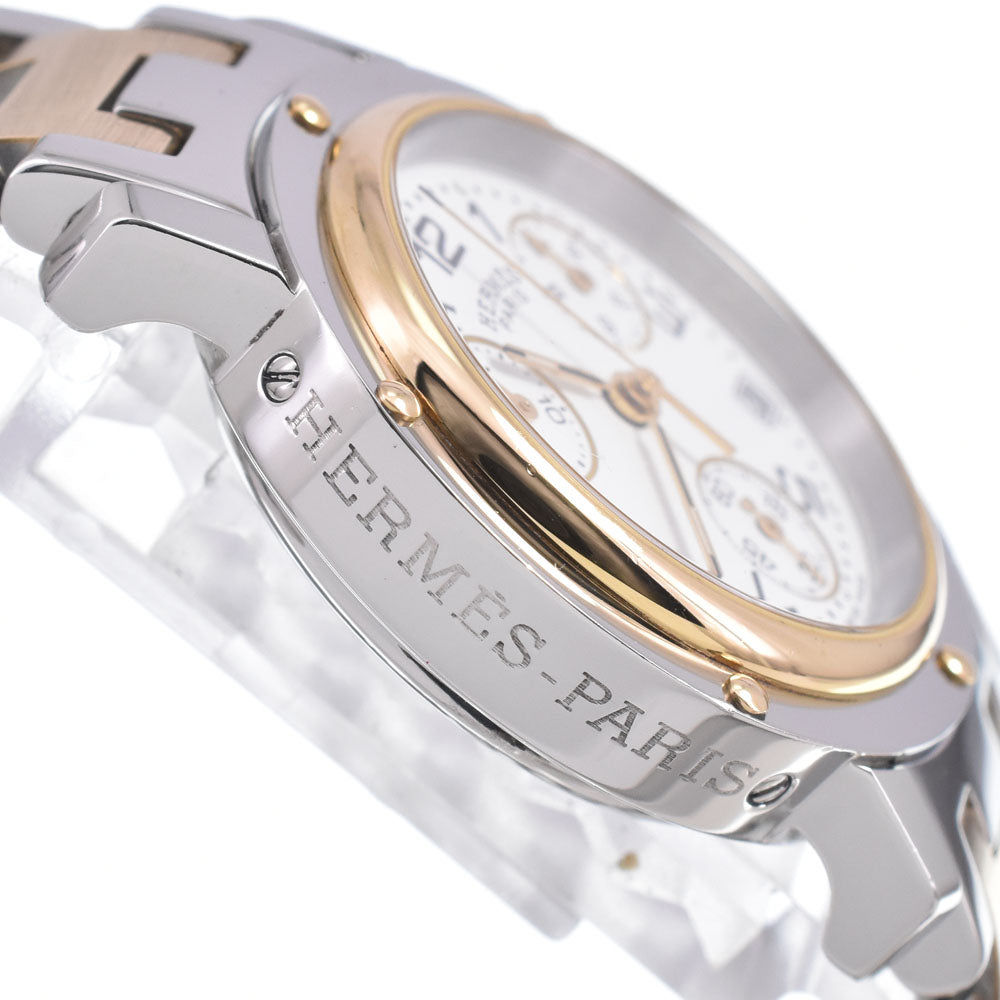 with paper HERMES Clipper CL1.320 Chronograph white Dial Quartz Ladies
 Watch R#149320