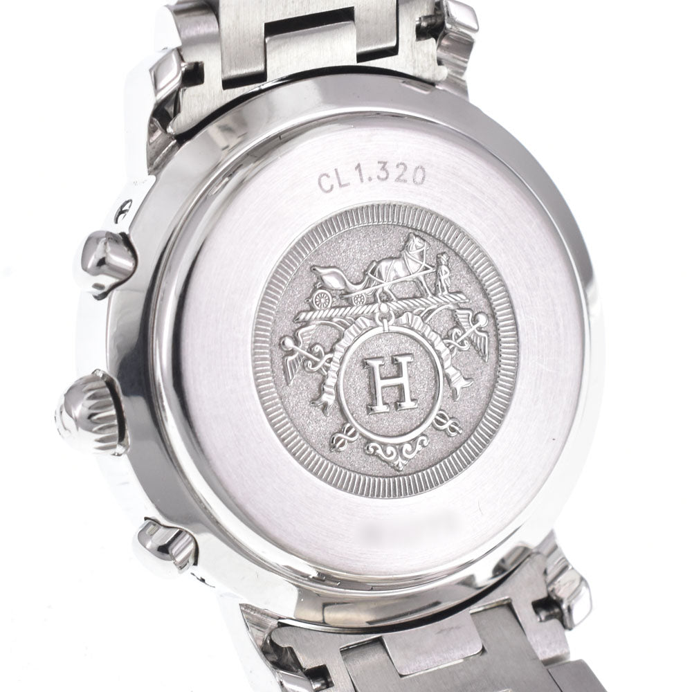 with paper HERMES Clipper CL1.320 Chronograph white Dial Quartz Ladies
 Watch R#149320