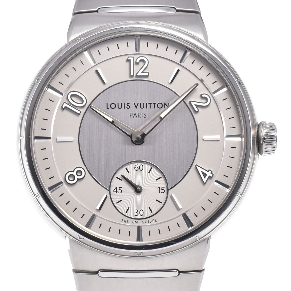 with paper LOUIS VUITTON Tambour W1ST10 Silver Dial Automatic Men's
 Watch R#149324