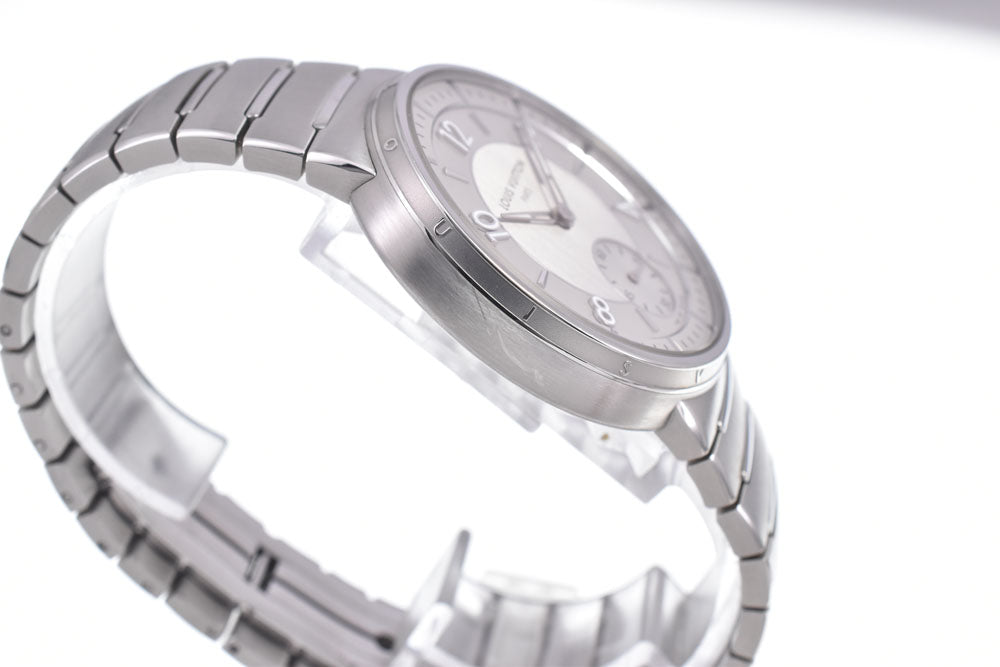 with paper LOUIS VUITTON Tambour W1ST10 Silver Dial Automatic Men's
 Watch R#149324