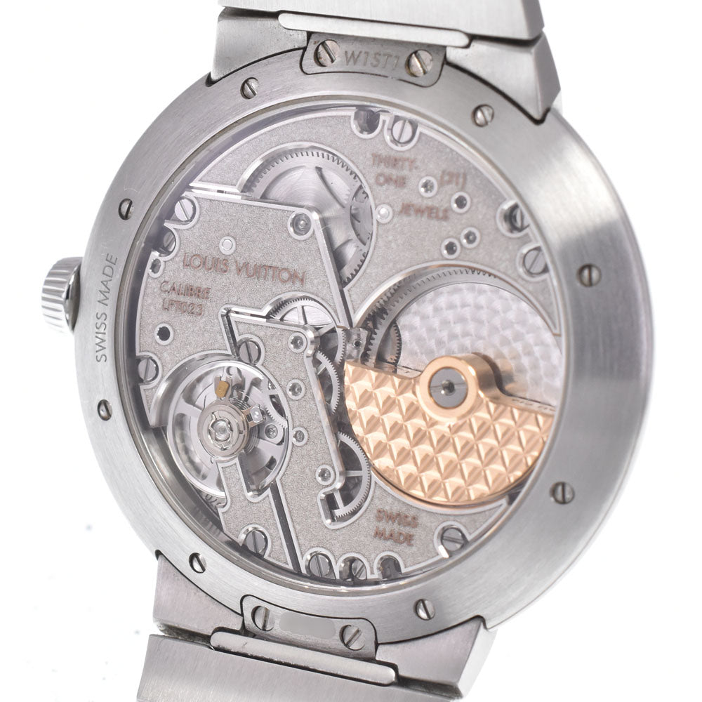 with paper LOUIS VUITTON Tambour W1ST10 Silver Dial Automatic Men's
 Watch R#149324