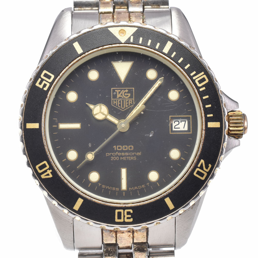 TAG HEUER 1000 series professional 980.020B Date black Dial Quartz Men's
 Watch A#149335