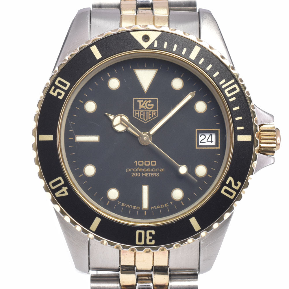 TAG HEUER 1000 series professional 980.020N vintage Date black Dial Quartz Men's
 Watch R#149339
