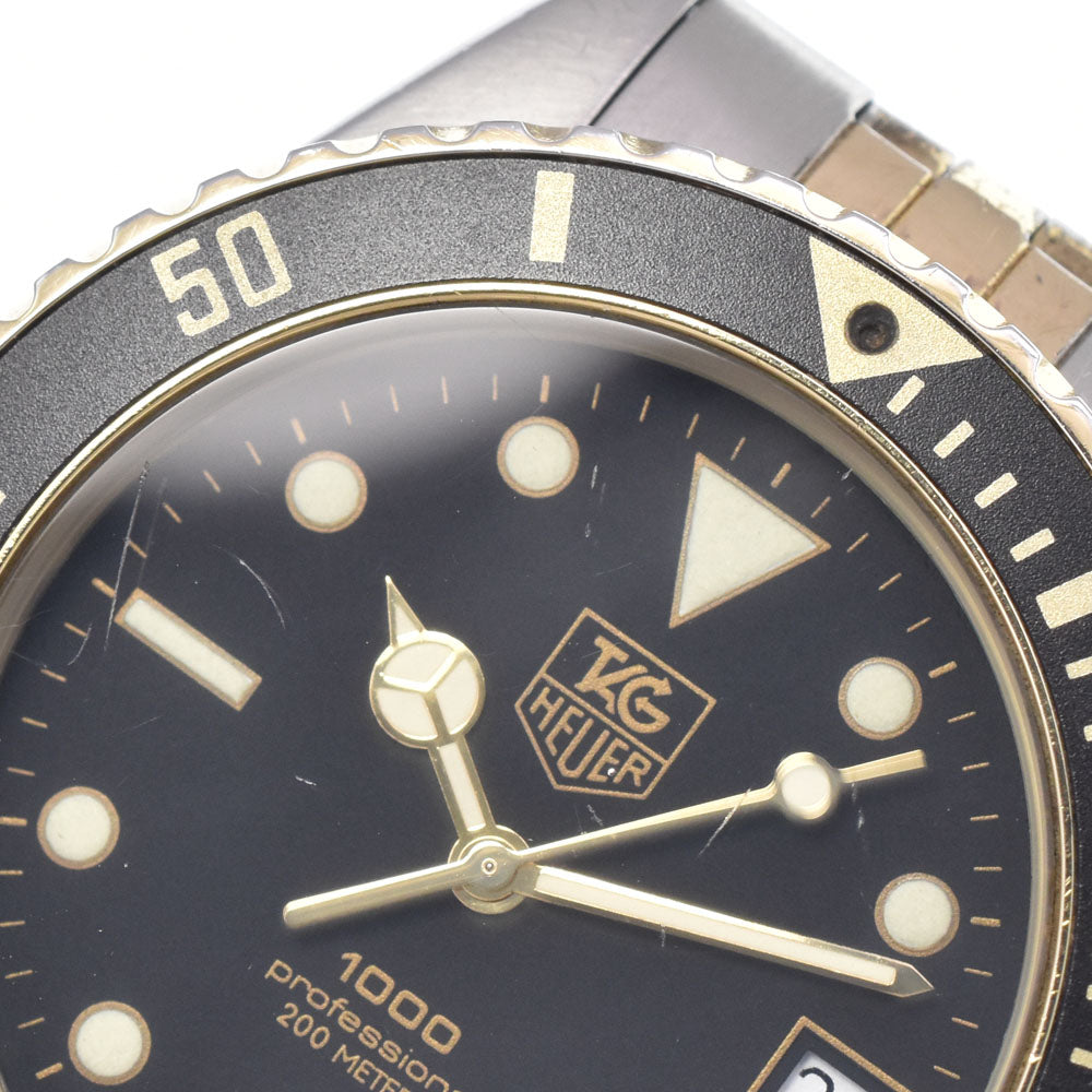 TAG HEUER 1000 series professional 980.020N vintage Date black Dial Quartz Men's
 Watch R#149339