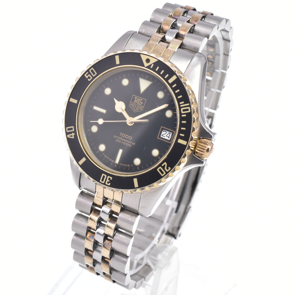 TAG HEUER 1000 series professional 980.020N vintage Date black Dial Quartz Men's
 Watch R#149339