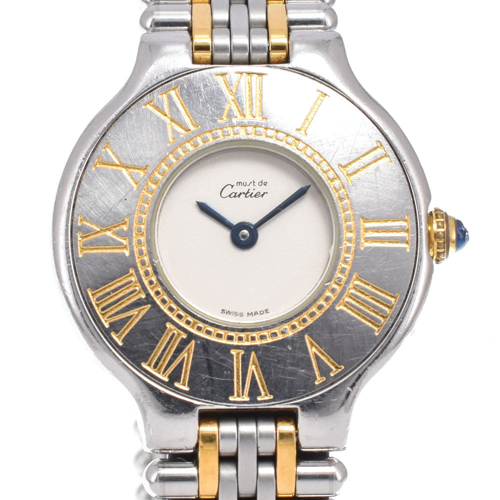 CARTIER Must21 SM W10051F4 Ivory Dial Quartz Ladies
 Watch G#149340