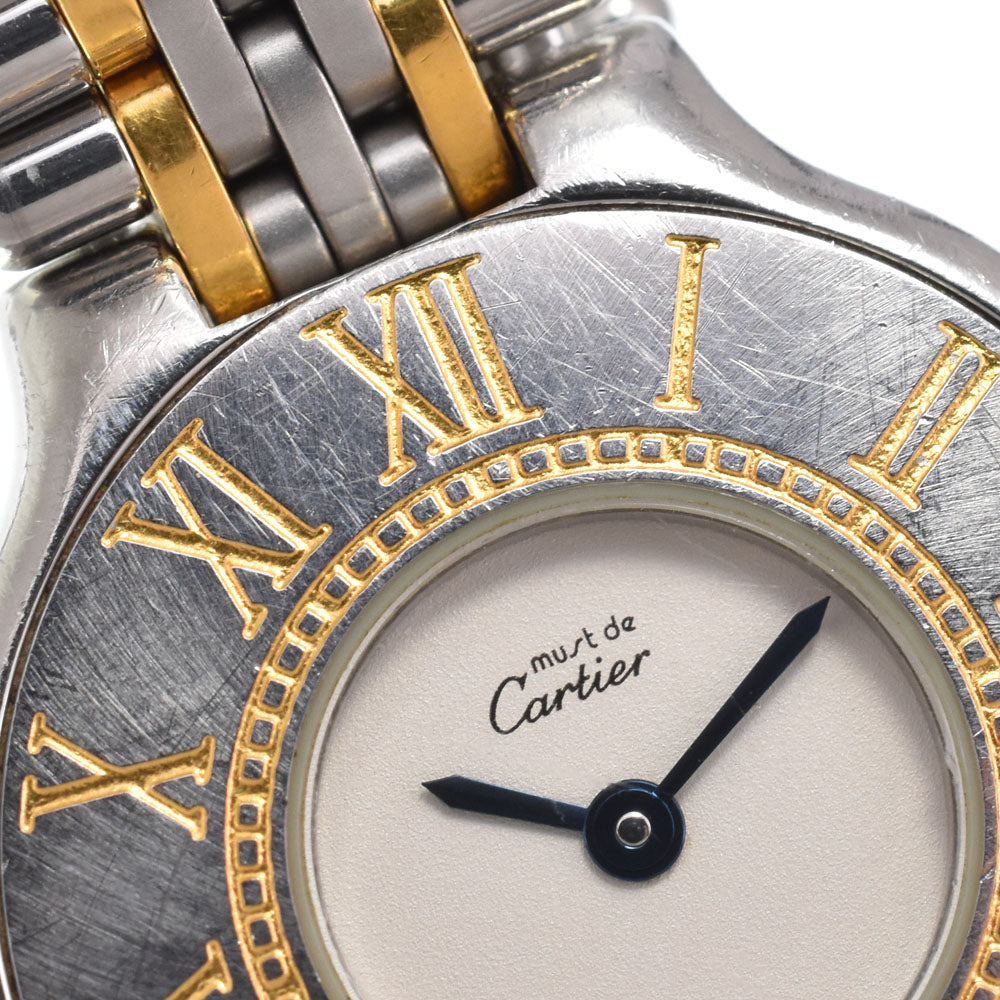 CARTIER Must21 SM W10051F4 Ivory Dial Quartz Ladies
 Watch G#149340