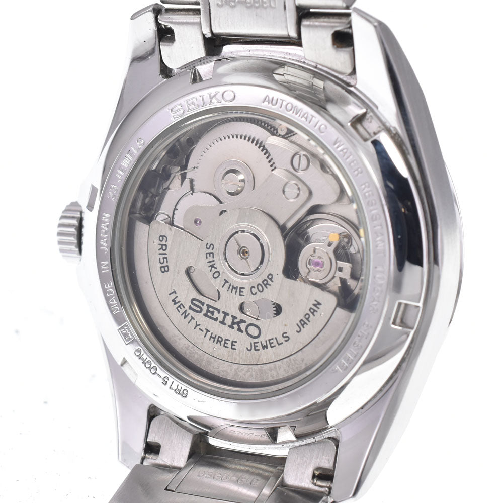 SEIKO mechanical 6R15-00H0/SARB021 see-through back black Dial Automatic Men's
 Watch R#149343