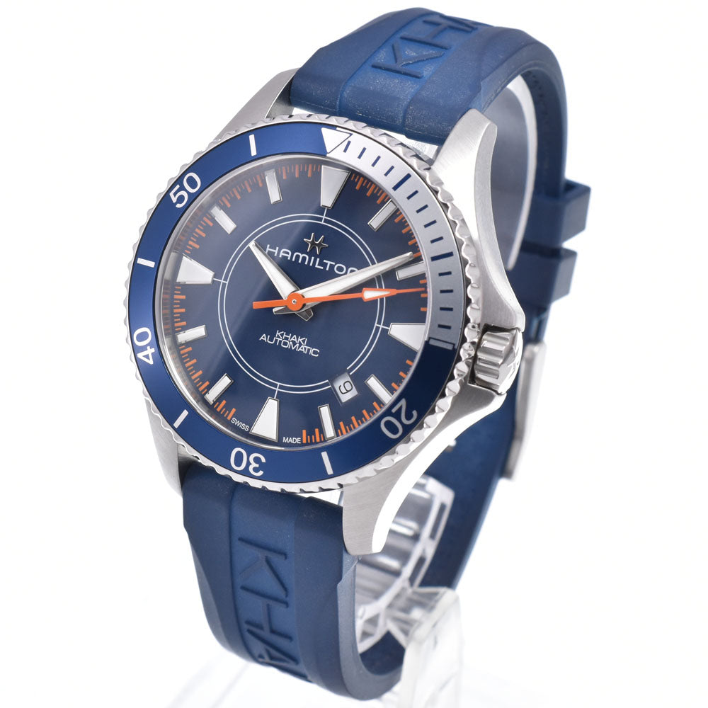 with paper HAMILTON Khaki Navy Scuba Auto H82385340 Scirocco Special Edition Blue / orange Dial Automatic Men's
 Watch R#149349