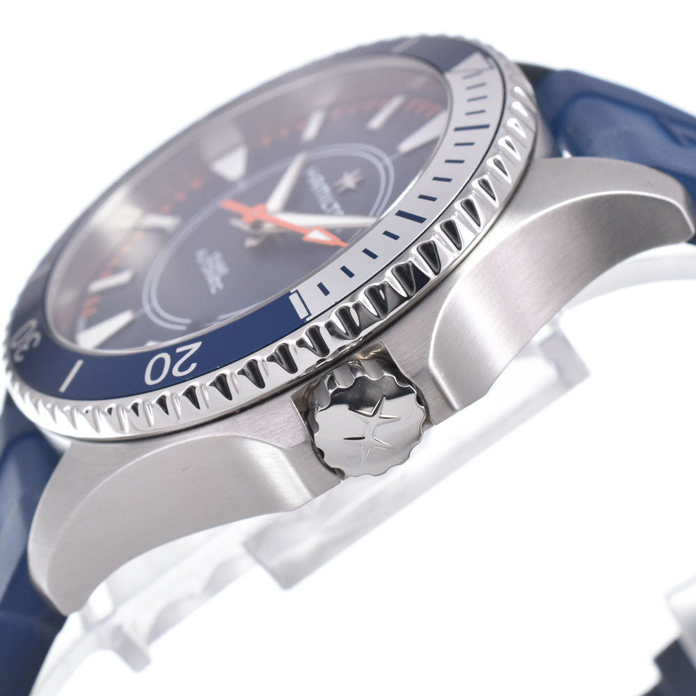 with paper HAMILTON Khaki Navy Scuba Auto H82385340 Scirocco Special Edition Blue / orange Dial Automatic Men's
 Watch R#149349