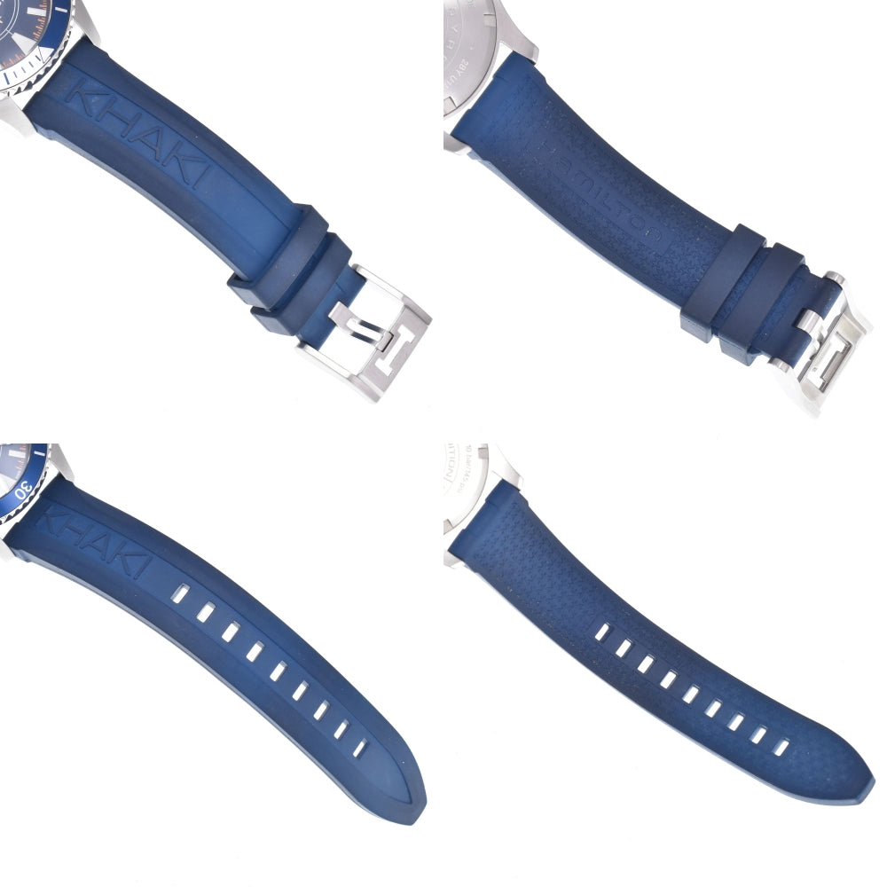 with paper HAMILTON Khaki Navy Scuba Auto H82385340 Scirocco Special Edition Blue / orange Dial Automatic Men's
 Watch R#149349