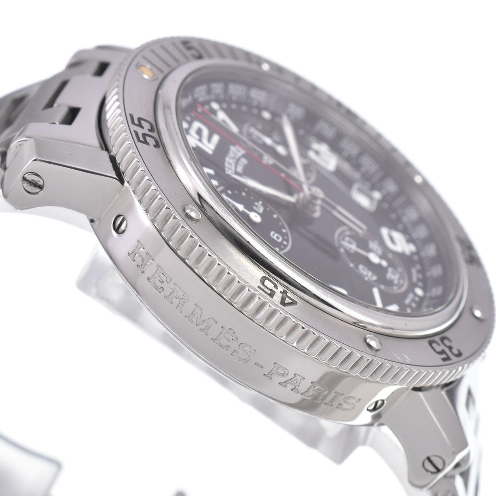 with paper HERMES Clipper diver CL2.910 Chronograph Date black Dial Quartz Men's
 Watch A#149352