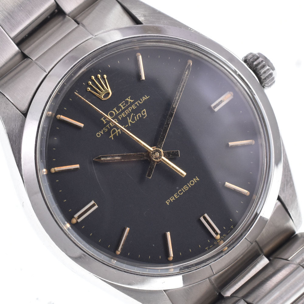 ROLEX Oyster Perpetual Air King 5500 vintage Cal.1520 black Dial Automatic Men's
 Watch R#149354
