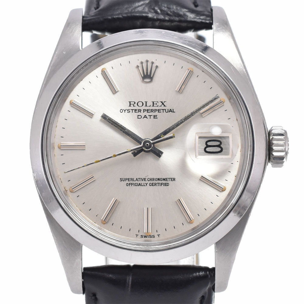 ROLEX Oyster perpetual date 1500 vintage Cal.1570 Silver Dial Automatic Men's
 Watch E#149355