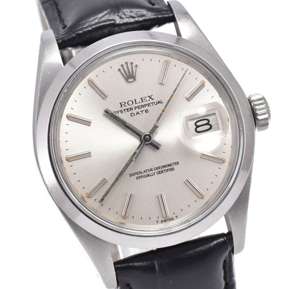 ROLEX Oyster perpetual date 1500 vintage Cal.1570 Silver Dial Automatic Men's
 Watch E#149355