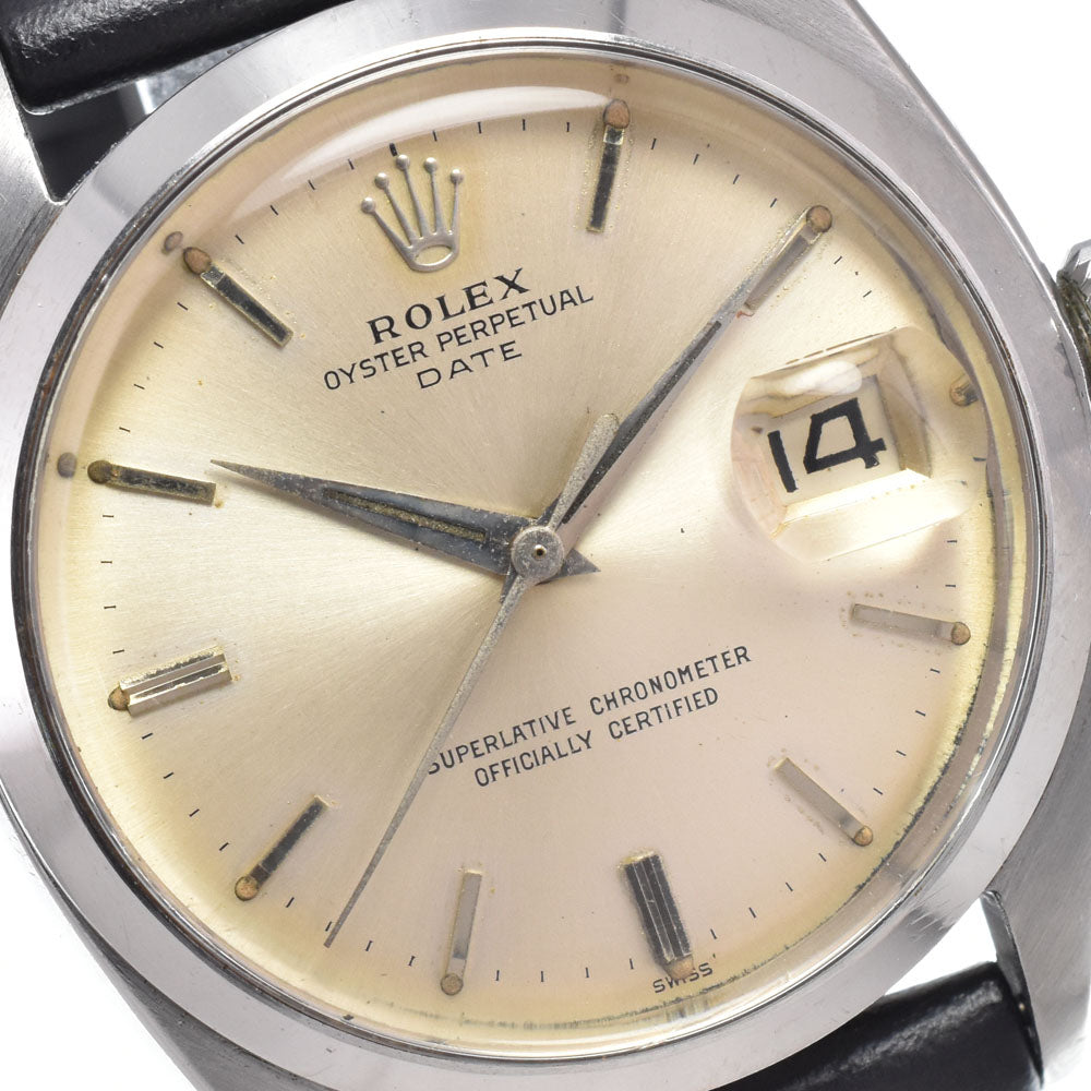 ROLEX Oyster perpetual date 1500 vintage Cal.1560 Silver Dial Automatic Men's
 Watch B#149356