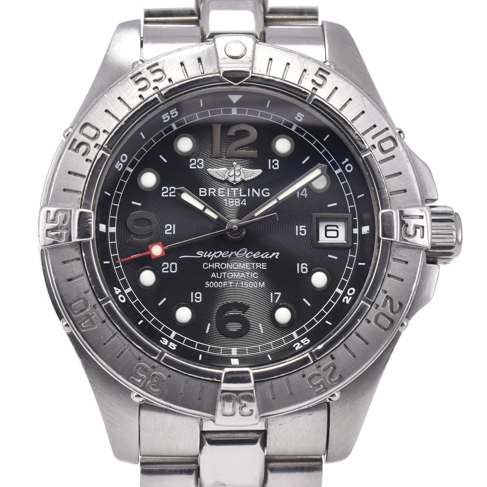 BREITLING Super Ocean Steel Fish A17360 Date black Dial Automatic Men's
 Watch A#149362