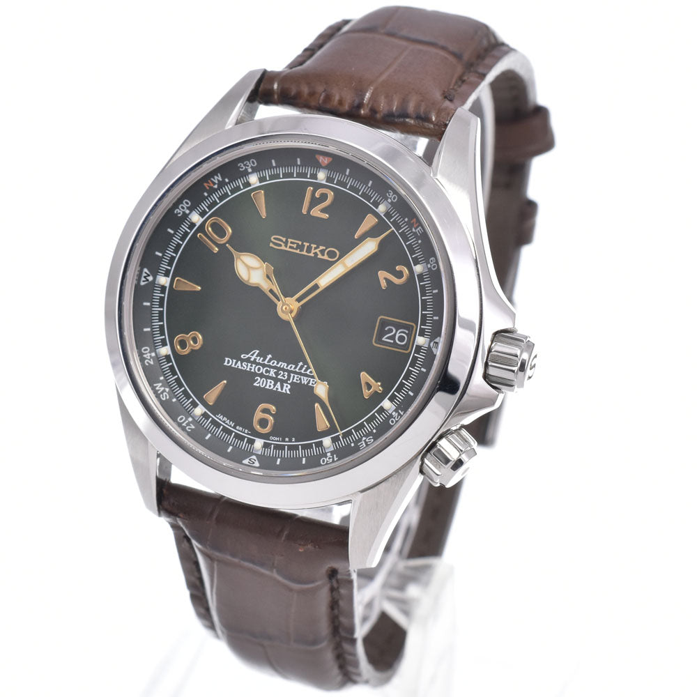 with paper SEIKO Mechanical alpinist SARB017/6R15-00E1 Date green Dial Automatic Men's
 Watch Q#149365
