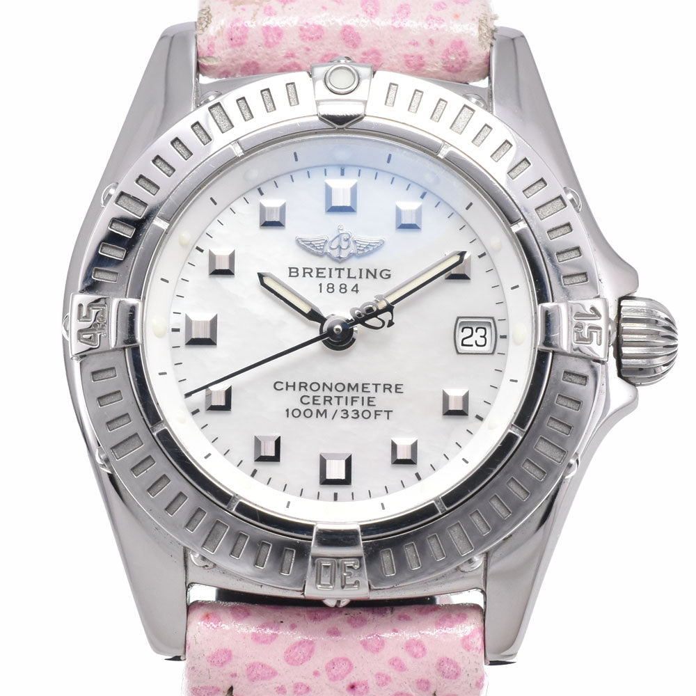 BREITLING Calistino A72345 Chronometer White shell Dial Quartz Ladies
 Watch R#149367