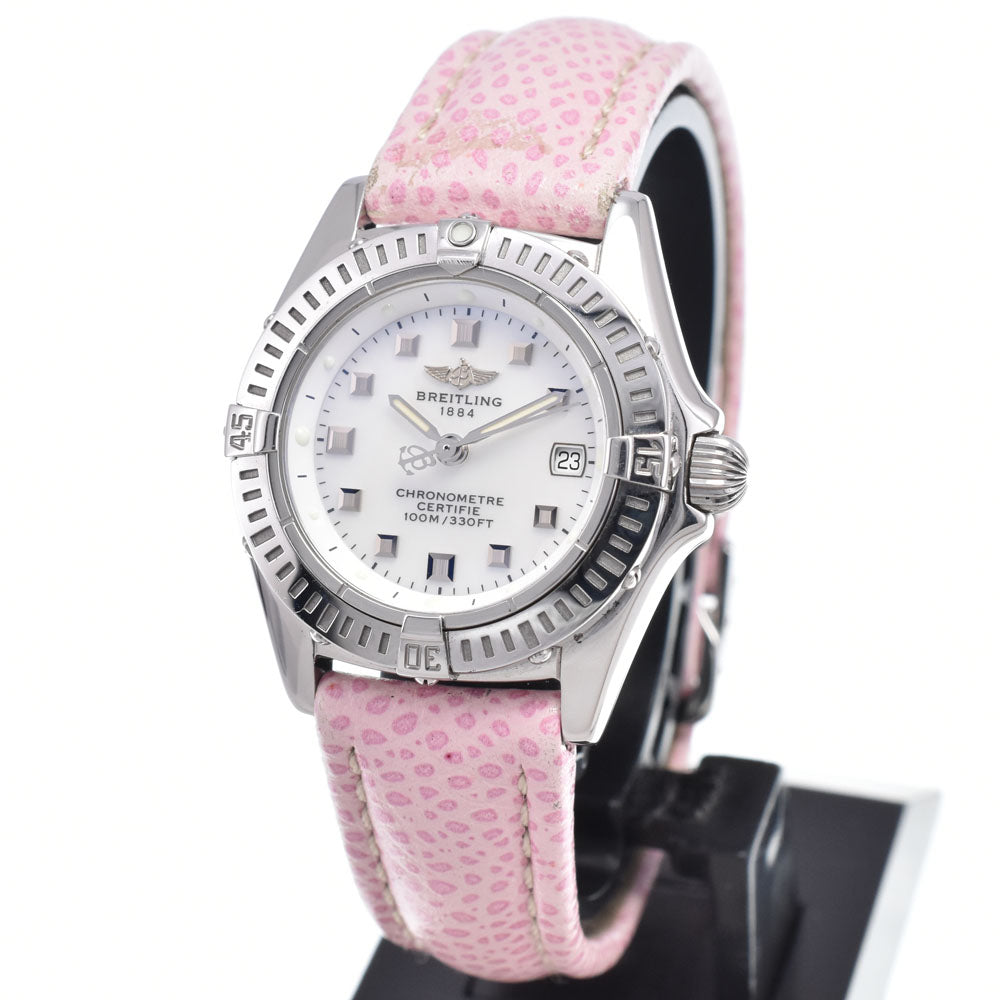 BREITLING Calistino A72345 Chronometer White shell Dial Quartz Ladies
 Watch R#149367