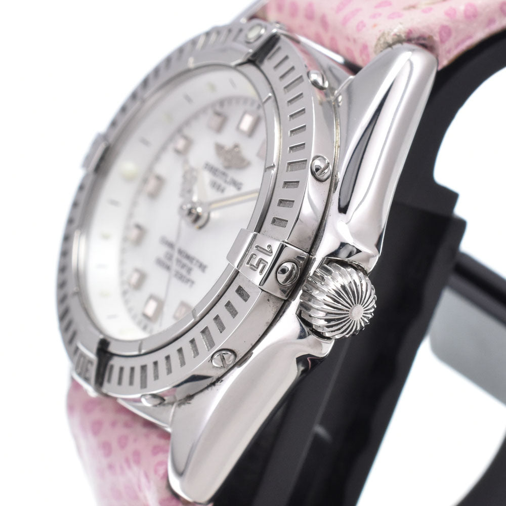 BREITLING Calistino A72345 Chronometer White shell Dial Quartz Ladies
 Watch R#149367