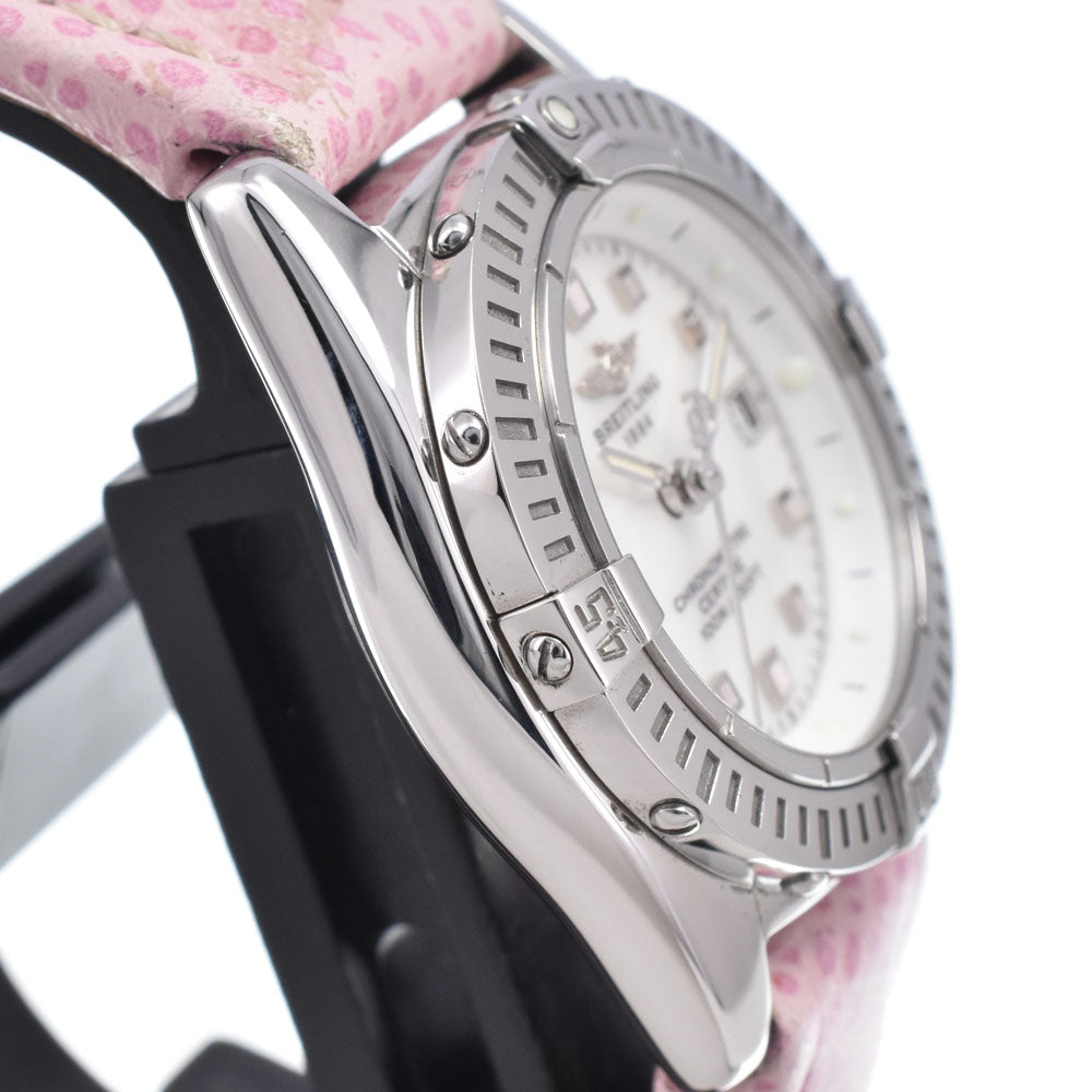 BREITLING Calistino A72345 Chronometer White shell Dial Quartz Ladies
 Watch R#149367