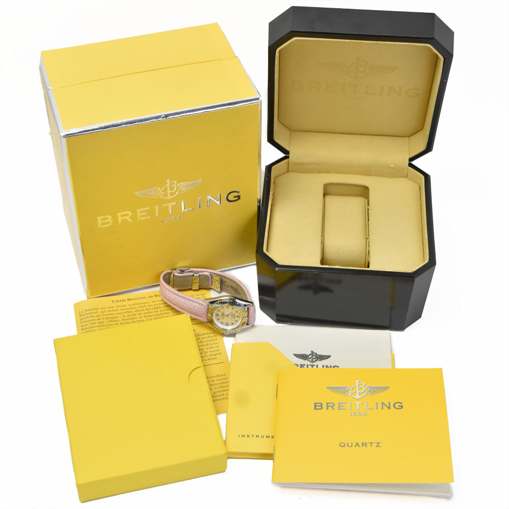 BREITLING Calistino A72345 Chronometer White shell Dial Quartz Ladies
 Watch R#149367