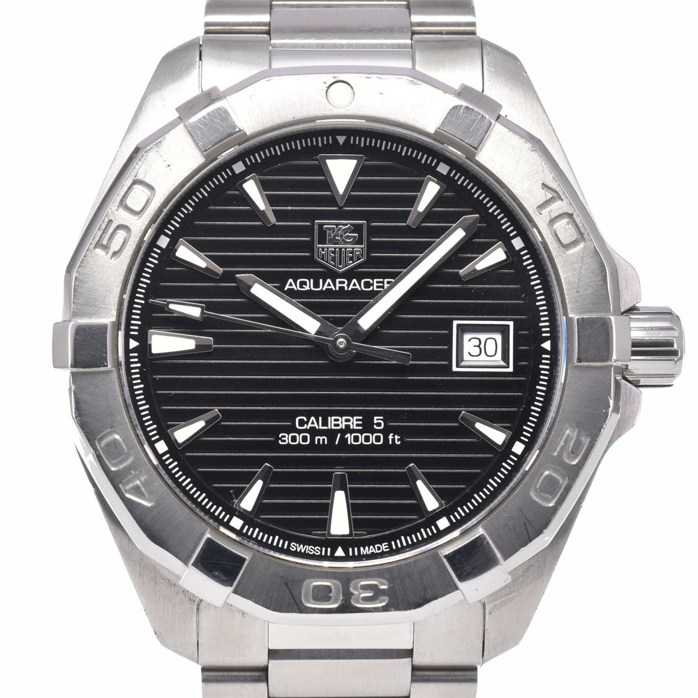 TAG HEUER Aqua racer 300m WAY2110 Date caliber 5 black Dial Automatic Men's
 Watch A#149369