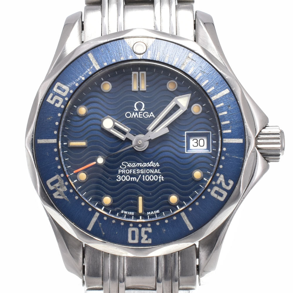 with paper OMEGA Seamaster 300M 2583.80 Date blue Dial Quartz Ladies
 Watch A#149370