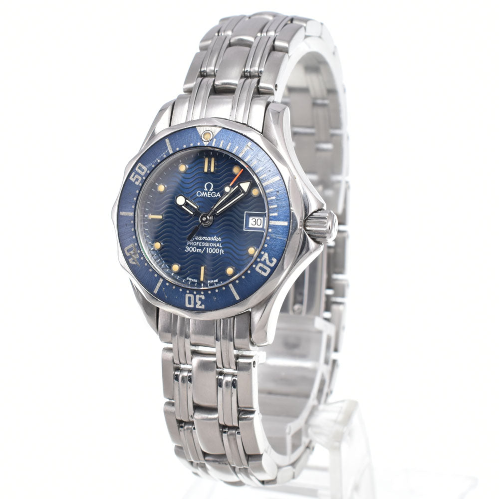 with paper OMEGA Seamaster 300M 2583.80 Date blue Dial Quartz Ladies
 Watch A#149370